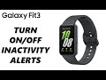 How To Enable Disable Inactivity Alerts On Samsung Galaxy Fit 3