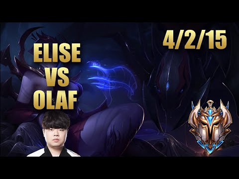SKT T1 Clid Elise Jungle Vs Olaf - EUChallenger Patch 9.21