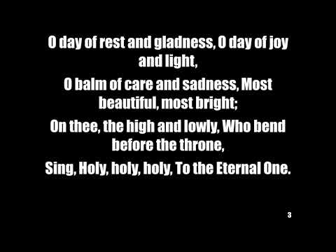 O DAY OF REST AND GLADNESS (Piano Accompaniment w/ lyrics) Hym no. 259