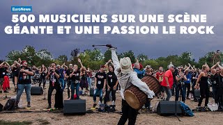 500 musiciens sur une scène géante et une passion le rock - @euronews