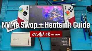 MSI Claw A8 Storage + Heatsink Upgrade Guide