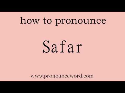Safar. How to pronounce the english word Safar .Start with S. Learn from me.