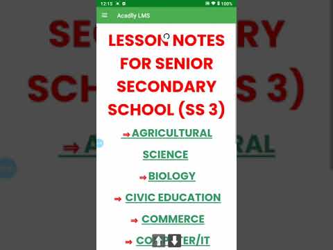 SS 3 Lesson Notes: WAEC & NECO