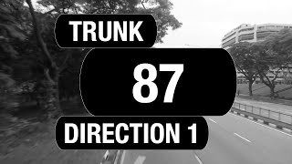 SBS Transit Trunk 87 (Direction 1) (BFTP 2021) | Bus Service Route Visual