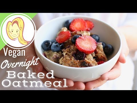 Vegan Easy Overnight Baked Oatmeal