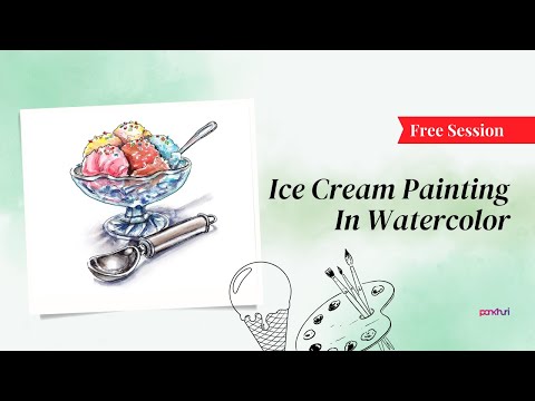 Ice Cream Painting In Watercolor | Live Session | Ask Pankhuri