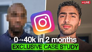 How My Client Gained 40,000 Followers In 2 Months Without Showing His Face (Exclusive Case Study)