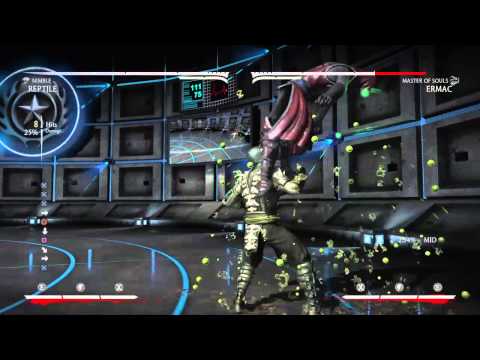 Mortal Kombat X - Reptile (Nimble) Example of Armor-Breaking Basilisk Setups In The Corner