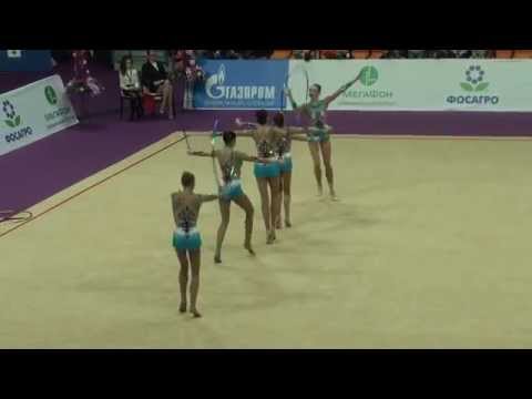 Team Russia, 2 hoops, 6 clubs. Grand Prix, 2015, Final, Moscow. Гран При, 2015, Москва, финал.
