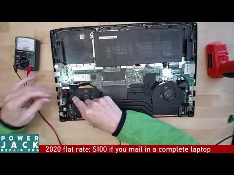 Asus ROG STRIX GL703v disassembly laptop charge port power jack repair fix taking apart tear down