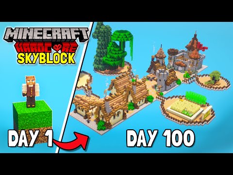 I Survived 100 Days in SKYBLOCK in Minecraft Hardcore
