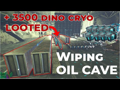 Wiping a juicy Oil Cave ON LIVE ARK Official PvP