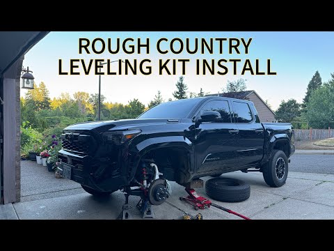 Rough country leveling kit install on a 24-25 Tacoma!