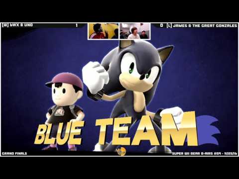 SWBB #59  W 6WX & Uno vs L James & TheGreatGonzales   Grand Finals   Smash 4 Doubles