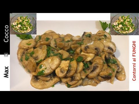 FUNGHI TRIFOLATI e Insalata di Funghi e RUCOLA - 2 Contorni semplici e veloci