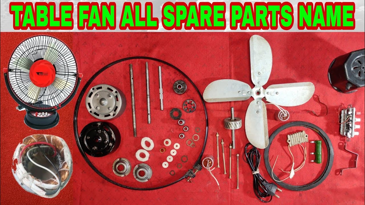 Table fan all spare parts name//table fan parts list.