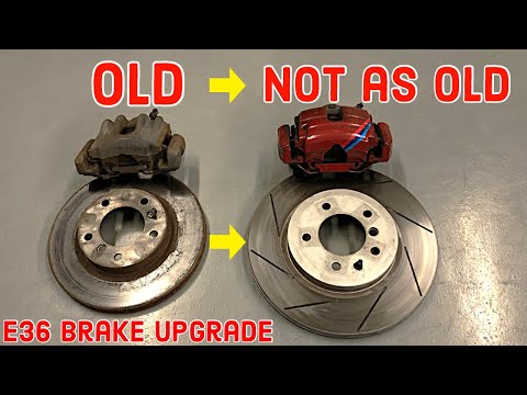 E46 330 brakes on an E36 328. Better option than M3 brake conversion? E36 Death Kart build part 5.