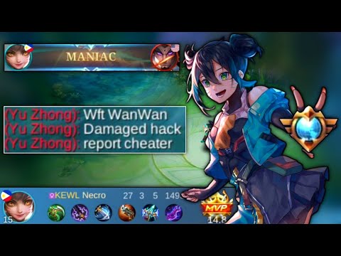 27 KILLS + MANIAC!! WANWAN CRAZY DAMAGE BUILD | TOP 1 GLOBAL WANWAN | MLBB