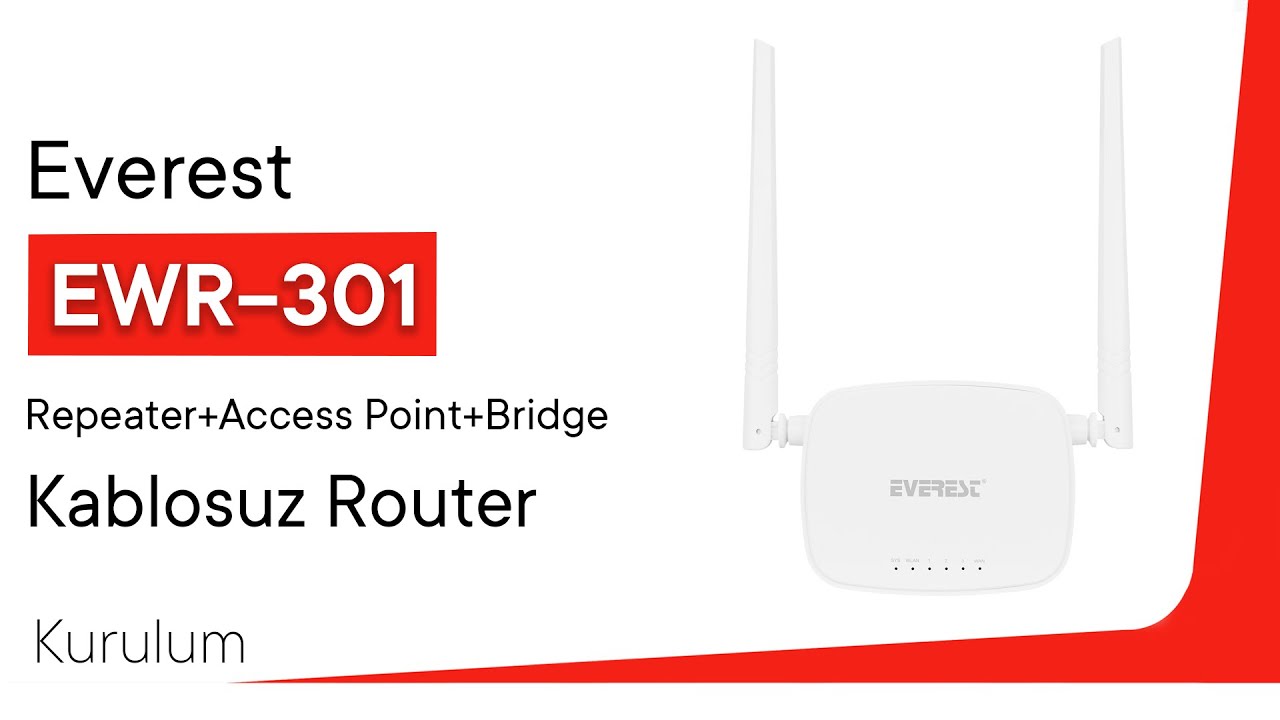 Everest EWR-301 Router | WISP/Repeater/AP Kurulumu