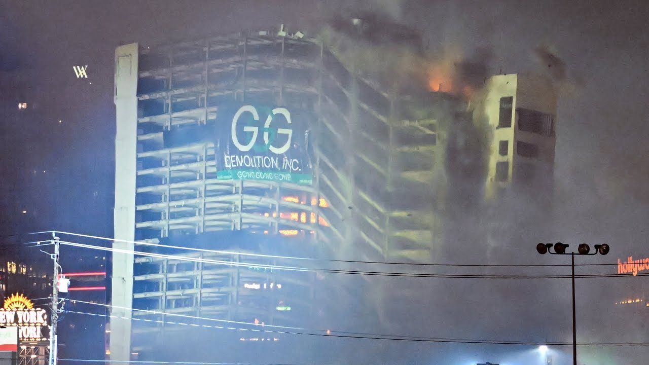 Las Vegas says goodbye to the Tropicana with flashy implosion