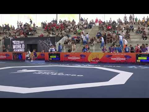 308 M-58kg R-32 ALVAREZ Melvy USA 🔵 vs 🔴 LAKEHAL Omar MAR I Rome 2022 World Taekwondo GP