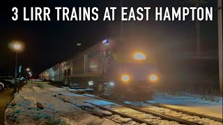 3 LIRR trains @ East Hampton, NY