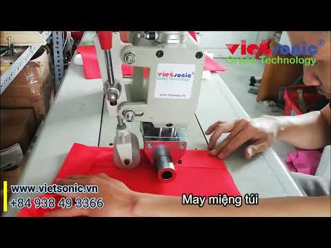 Cụm đầu ép và con lăn máy may siêu âm túi vải