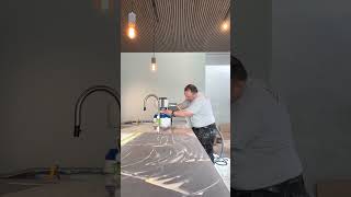 Preview of Marble restoration in progress.