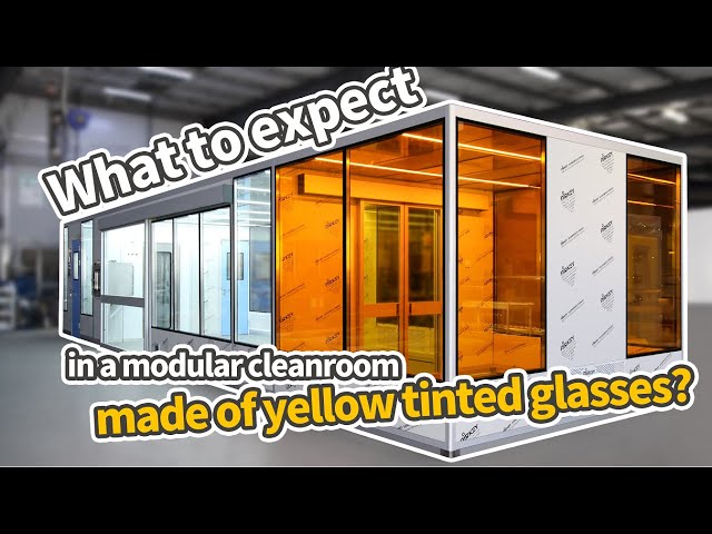 Yellow-tinted Glass Electronics Modular Cleanroom
