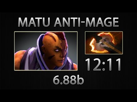 Dota 2 Anti-Mage Fast Farm - MATUMBAMAN - Battle Fury - 12:11 [6.88b]