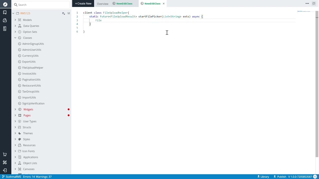 What is a Class in D3E Studio