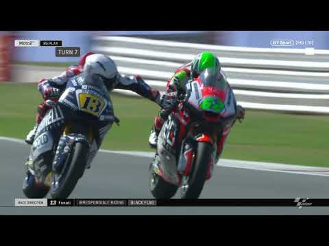 DISGRACEFUL! Romano Fenati grabs the brake of another rider at 140mph! So dangerous...