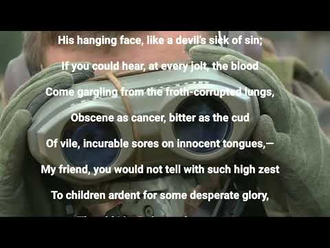 Dulce et Decorum est | Wilfred Owen