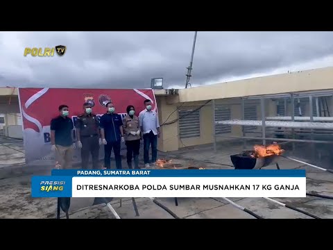 POLDA SUMBAR MUSNAHKAN 17KG NARKOTIKA