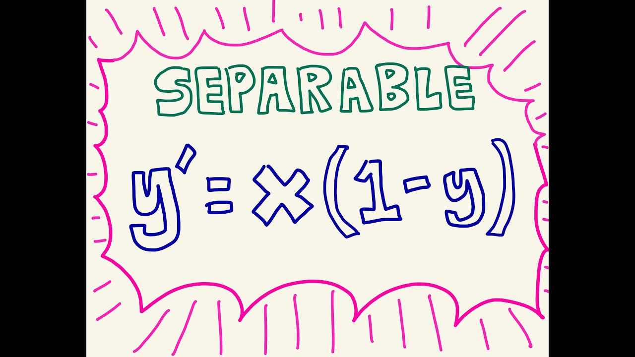 Solve y’ = x(1 - y)  (Separable)
