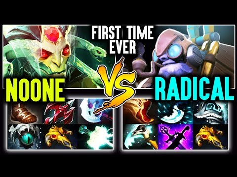 Radical vs Noone First Time Ever!! - Fast Finger Tinker vs Professional Player Dota 2