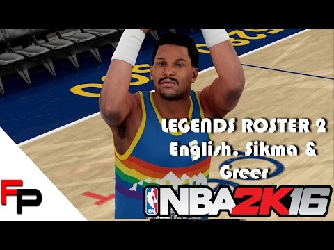NBA 2K16 - How to Create Alex English, Hal Greer and Jack Sikma - Legends Roster 2