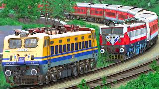 WAP4 RESCUE WAG7 LHB EXPRESS TRAIN | BUMPY RAILROAD | RAILWORKS | TRAIN SIMULATOR GAMEPLAY
