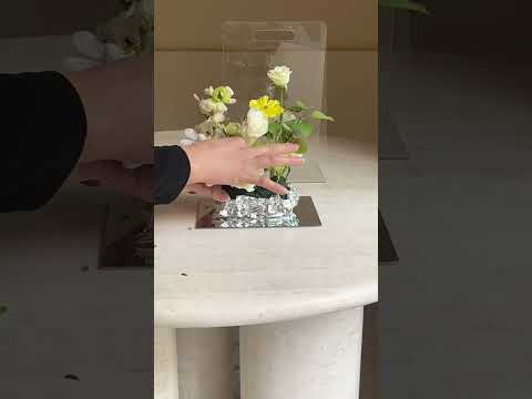 Clear Acrylic Flower Arrangement Box with Handle