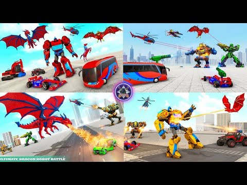 flying dragon robot car - Robot fighting games