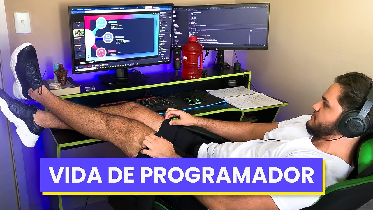 Acompanhe a Rotina de um Programador Trabalhando em Casa