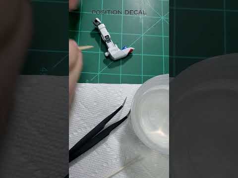 How To Apply Water Slide Decals #shorts #decals #gundam #plasticmodelkit