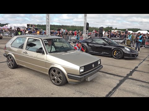 750HP Volkswagen Golf 2 VR6 Turbo Syncro vs 740HP Porsche 991 Turbo S ES700