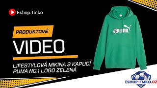 Pánská lifestylová mikina s kapucí Puma No.1 Logo zelená