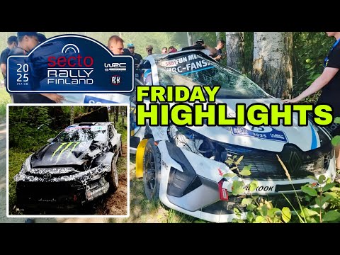 BIG DRAMA ●  FRIDAY HIGHLIGHTS WRC SECTO RALLY FINLAND 2025 ● CRASES AND JUMP