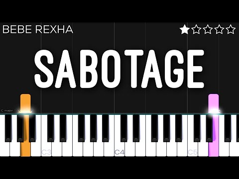Bebe Rexha - Sabotage | EASY Piano Tutorial