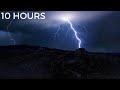 Heavy Thunderstorm & Lightning Strikes in Distance | Rolling Thunder, Wind & Rain Sounds for Sleep