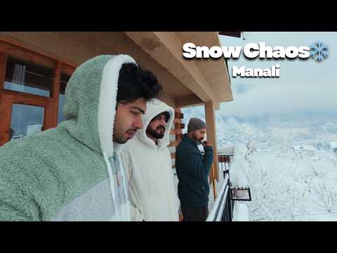 Manali After Snowfall ❄️ | Stuck Cars, Crashed Drone & Snowball Fights