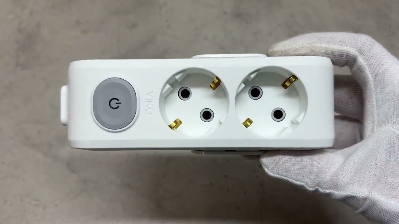 Колодка VIKO 2 входи із заземленням та вимикачем біла Multi-Let 90118200