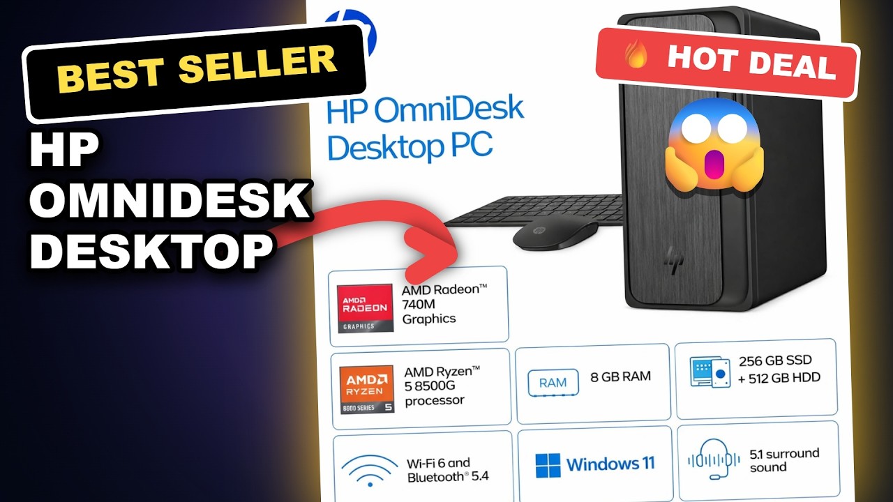 HP OmniDesk Desktop PC Review: AMD Ryzen 5 8500G with 32GB RAM & Quad Monitor Support